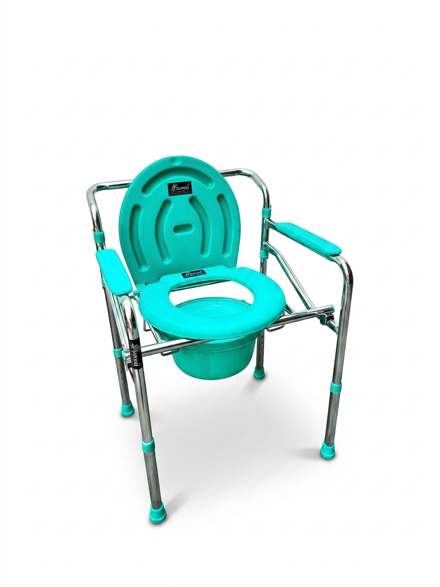 COMMODE CHAIR HEIGHT ADJUSTABLE ECONOMY